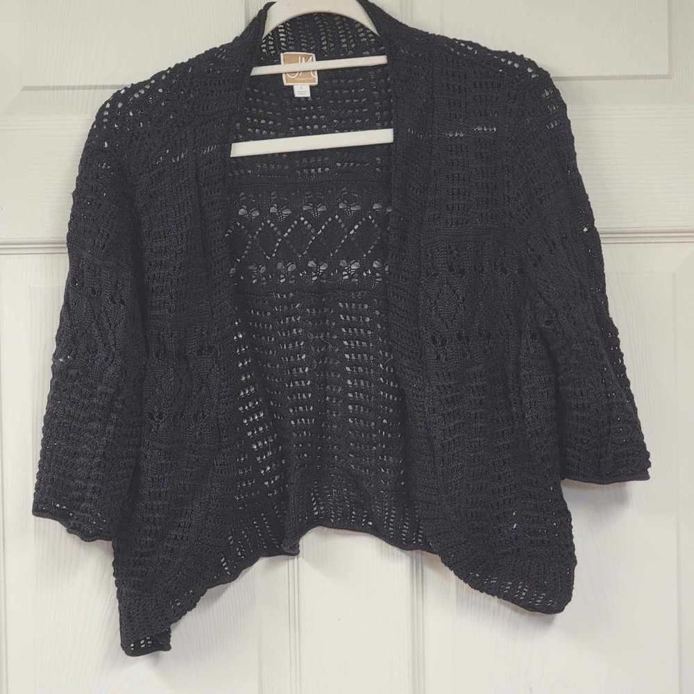 H&M Black Cropped Cardigan Sweater